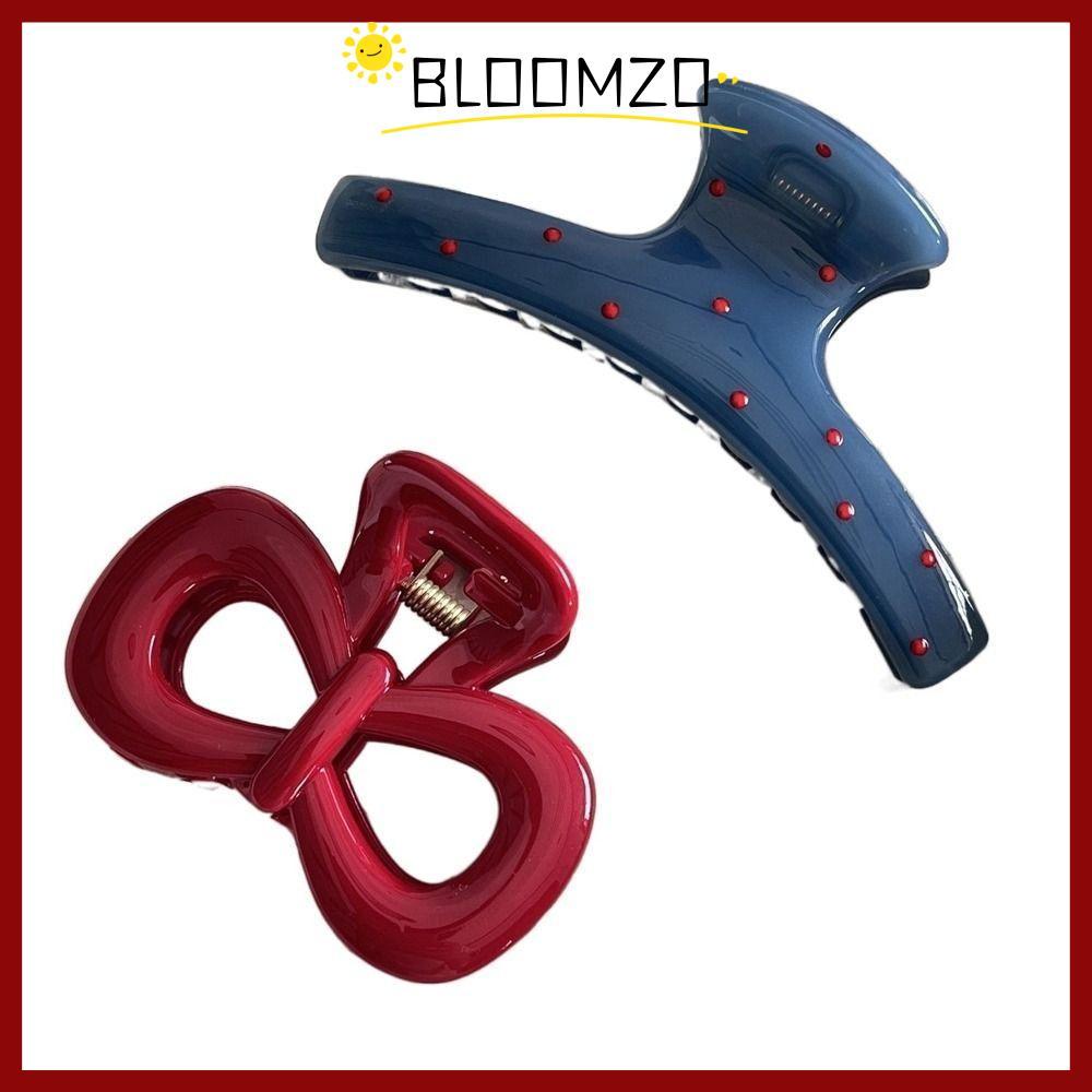 in stockBLOOMZO Hairpin Grips, กิ๊บติดผมหรูหราลายจุด, เครื่องประดับผมคลิปฉลามขนาดใหญ่แฟชั่น