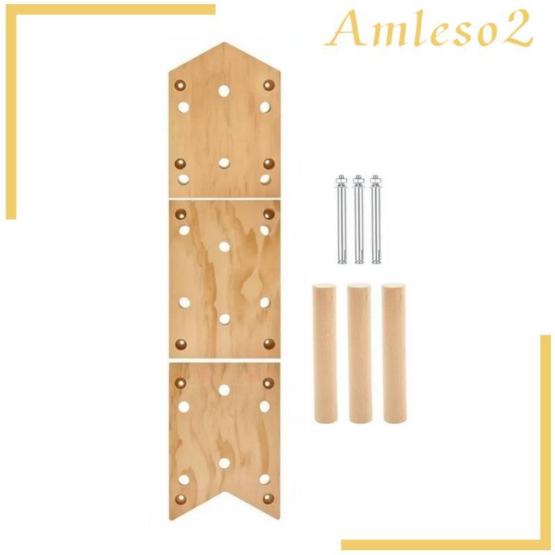 [Amleso2] Maple Climbing Board ประหยัดพื้นที่ดึง Pegboard แผงออกกําลังกายที่ทนทานสําหรับโรงรถ Home G