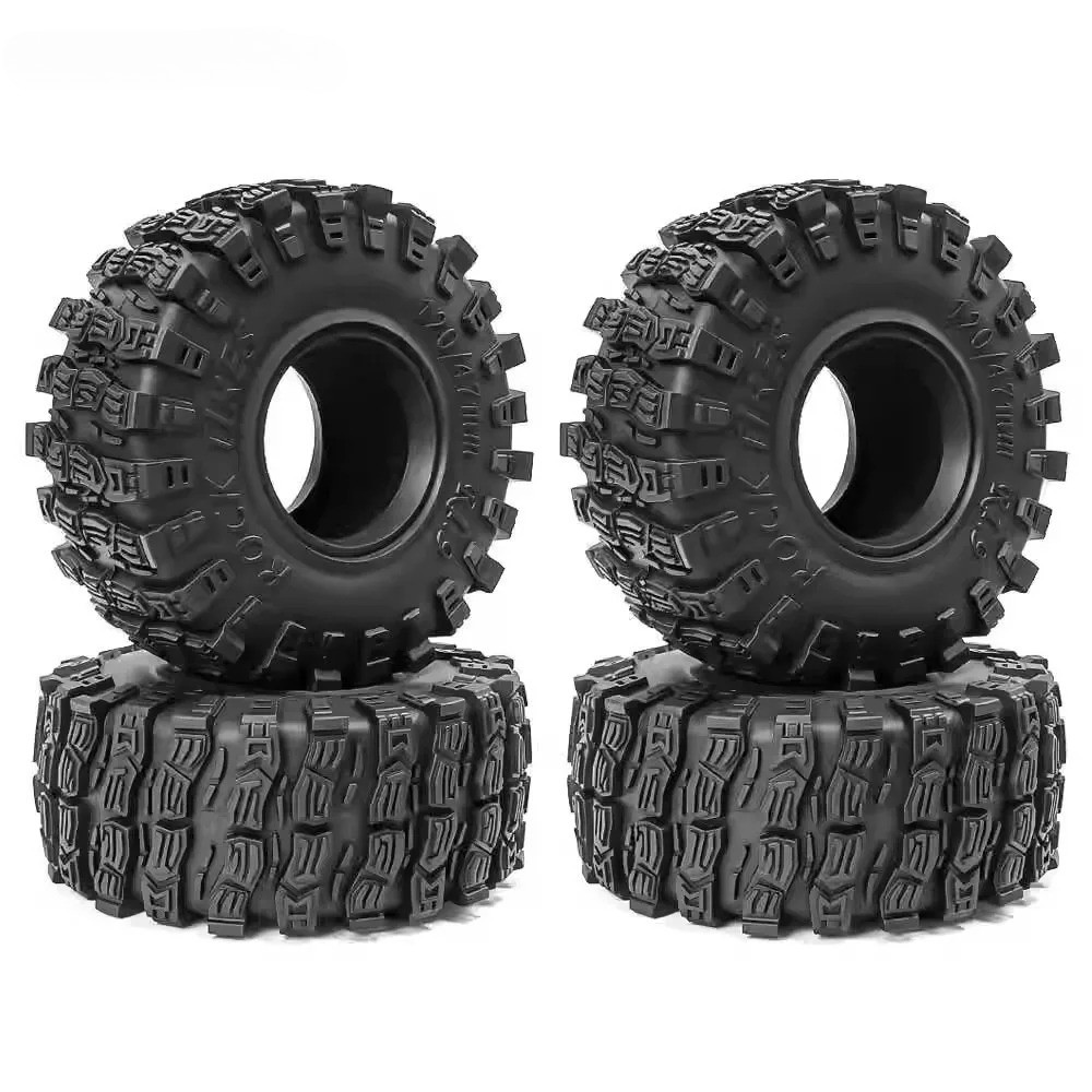 4PCS 1.9 Crawler ยาง 120*47 มม.สําหรับ Axial SCX10 90047 SCX10 Pro AXI03007 Redcat Gen8 TRX-4