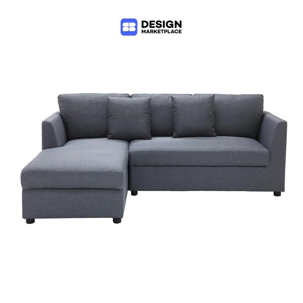 SB Design Square โซฟาเข้ามุมซ้าย รุ่น Riki สีเทา (198x148x82 ซม.) แบรนด์ SOFA SOLUTIONS
