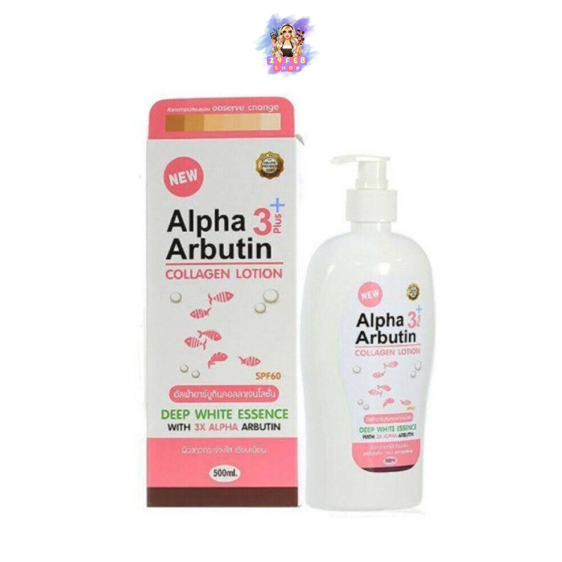 🔺 Alpha 3 Plus Arbutin Collagen Lotion Spf 60 Pa+++ โลชั่นอัลฟ่า 3 อาร์บูติน คอลลาเจน by Perfect Ski
