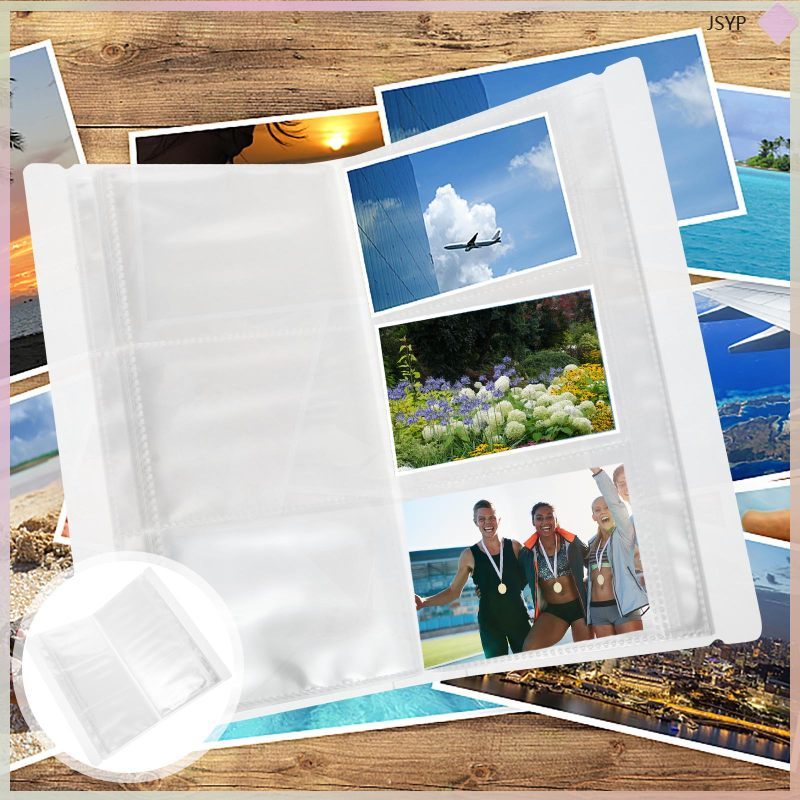 Clear Card Sleeves Tickets Collection อัลบั้มโปสการ์ด Storage Collector 23X12.7CM สีขาว PP junshaoyi