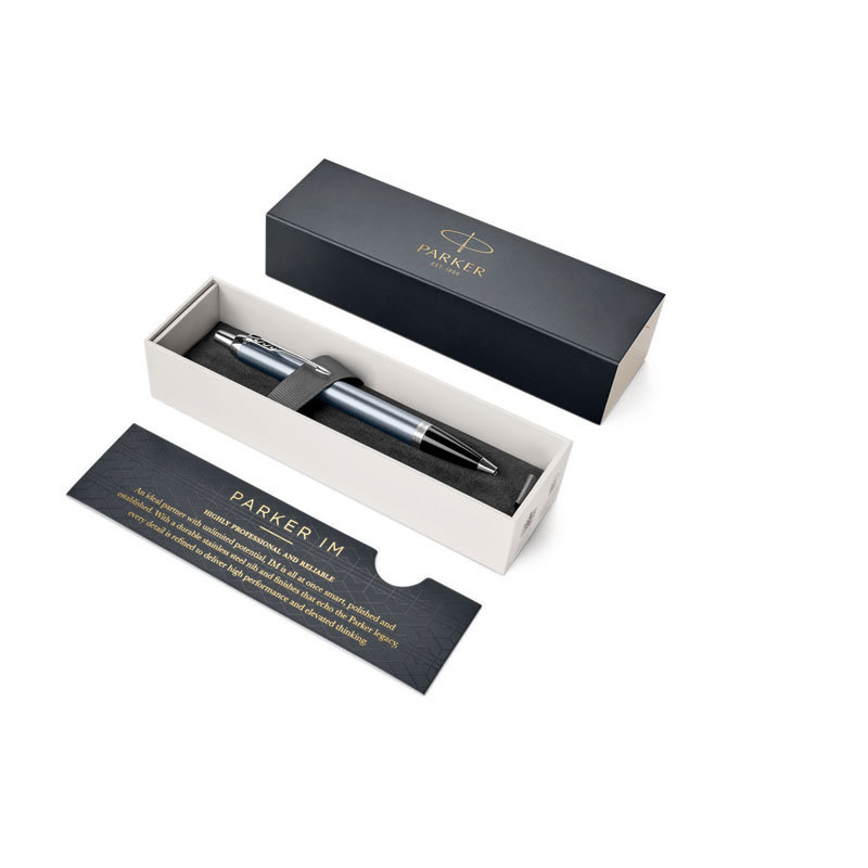 PARKER ปากกาโรลเลอร์บอล แลคดำ รุ่น IM GT (หมึกสีน้ำเงิน)