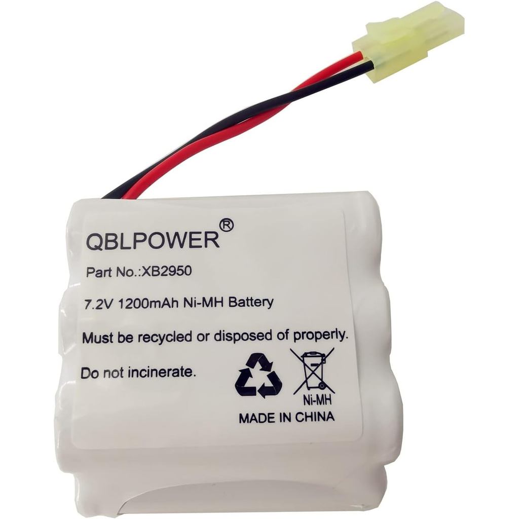 XB2950 แบตเตอรี่ 7.2V 1200mAh Ni-Mh ใช้งานร่วมกับ Euro Pro Shark สูญญากาศพรม Sweeper V2950 V2950A V2