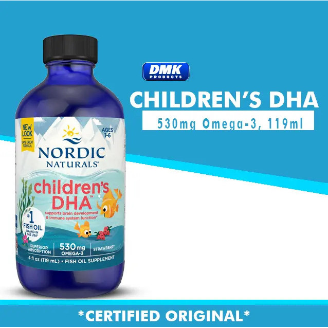 Nordic Naturals, Children's DHA, Ages 1-6, Strawberry, 530 mg, 8 fl oz (237 ml)