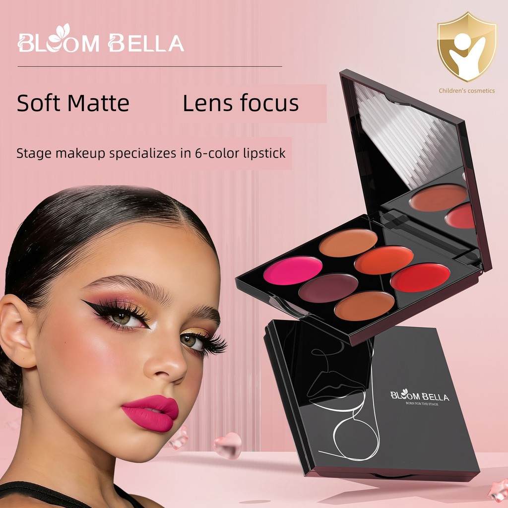 ลิป ลิปสติก Bloom Bella Makeup Artist Dedicated Multicolor Lipstick Palette Non-Fading Children Stag
