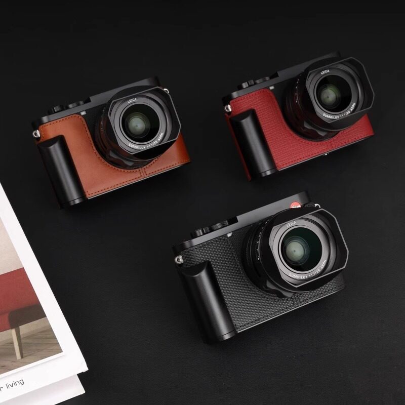 Leica Leica Leica Q3 เคสป้องกันหนังแท้ Leica Q3 43 ฐานครึ่งเคสกระเป๋ากล้องสไตล์ใหม่