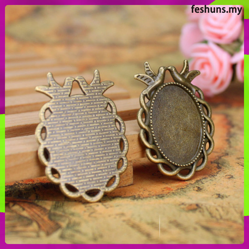 Oval Bezel จี้ฐานถาดเครื่องประดับ Drop-shaped สร้อยคอเปล่าทําอุปกรณ์เสริมอุปกรณ์