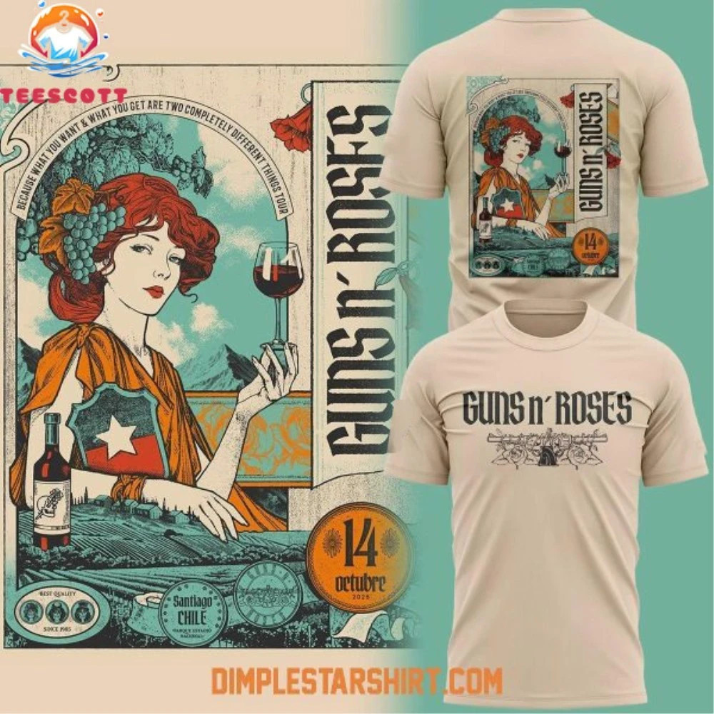 👕✨เสื้อยืด Guns N’ Roses To Santiago Family 2025 เสื้อยืด Unisex  S-5XL