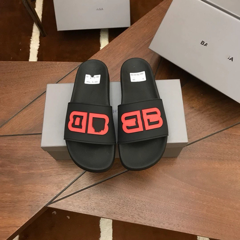 แฟชั่นชายหาดคู่สไตล์ Double b Flip-Flops ผู้ชายผู้หญิงรองเท้าแตะสไตล์เดียวกัน