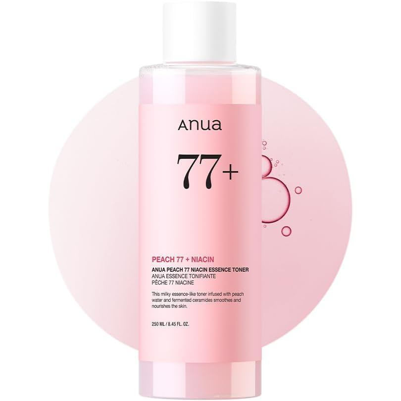 Anua Peach 77 Niacinamide Essence Toner 250ml/Brightening Facial Toner, Niacinamide, Panthhenol, Cer