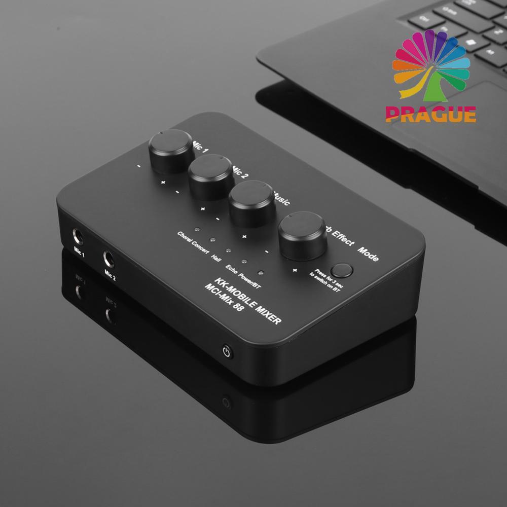 Compact Karaoke Audio Mixer 3.5 มม.AUX BT การเชื่อมต่อเสียงดิจิตอลเครื่องคาราโอเกะสําหรับคาราโอเกะสม