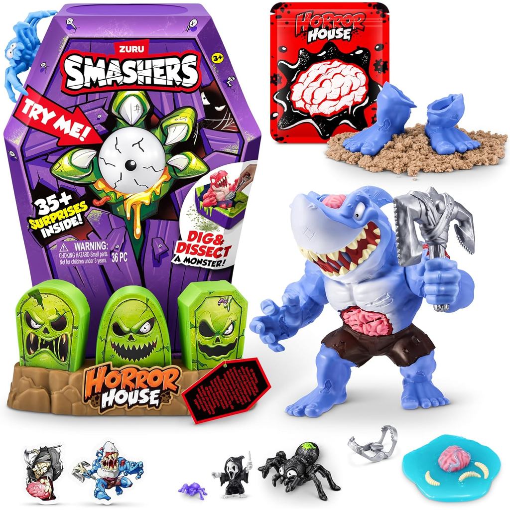 Zuru Smashers Mega Horror House Blue Interactive Collectable Toy สําหรับเด็กวัยรุ่นใหม่ Limited Edit