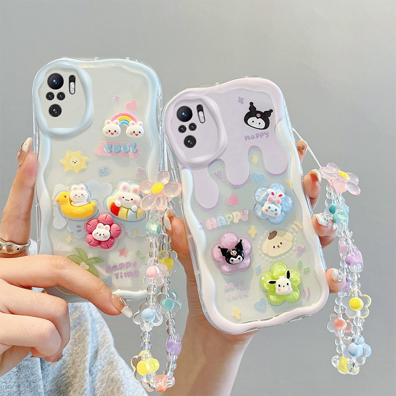 เคส Redmi Note 10S / Note 10 4G / POCO M5S TPU เคส BBNYGZ1 ซองมือถือแอนิเมชัน 3D มิตน่ารัก พร้อมสายคล้องมือสุดประณีต