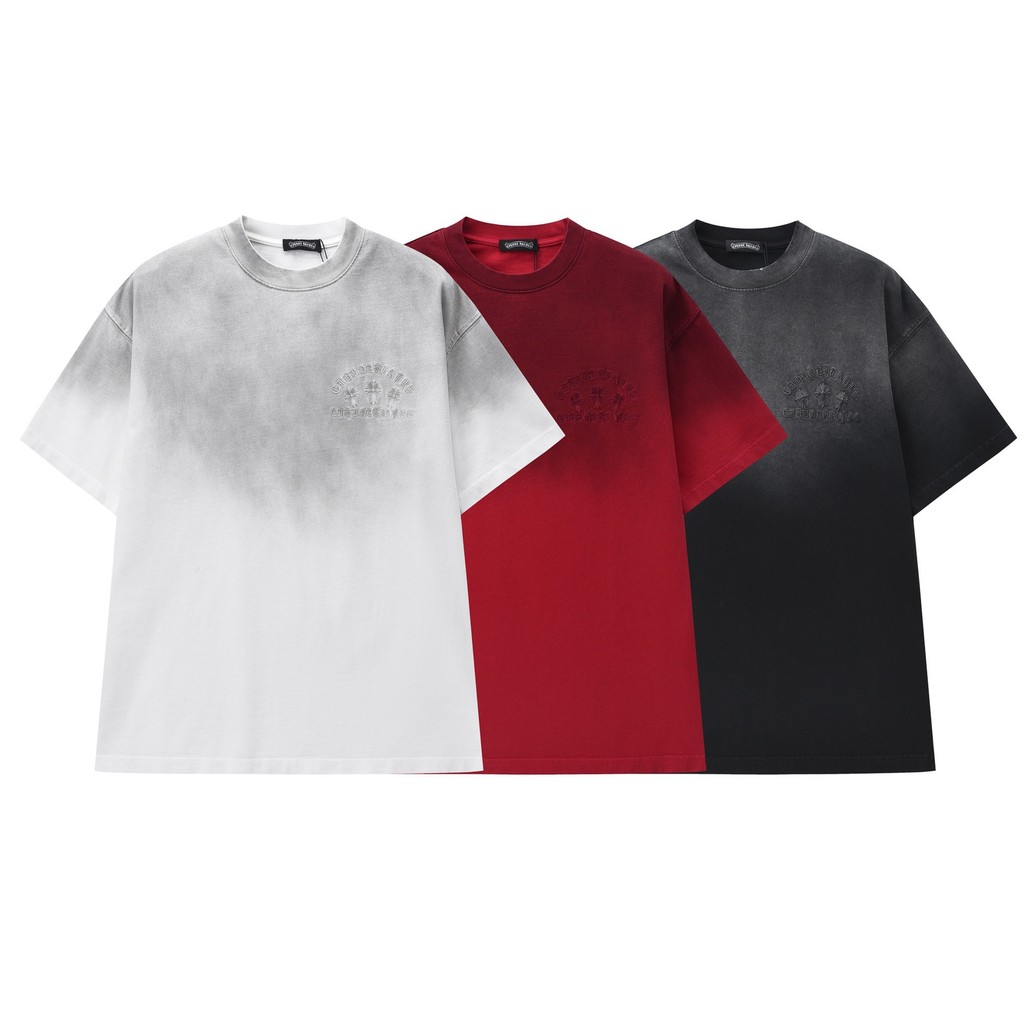 ZOZ4 Chrome Hearts Summer Washed Patch Embroidery Couple's Short Sleeve Shirt T Shirt