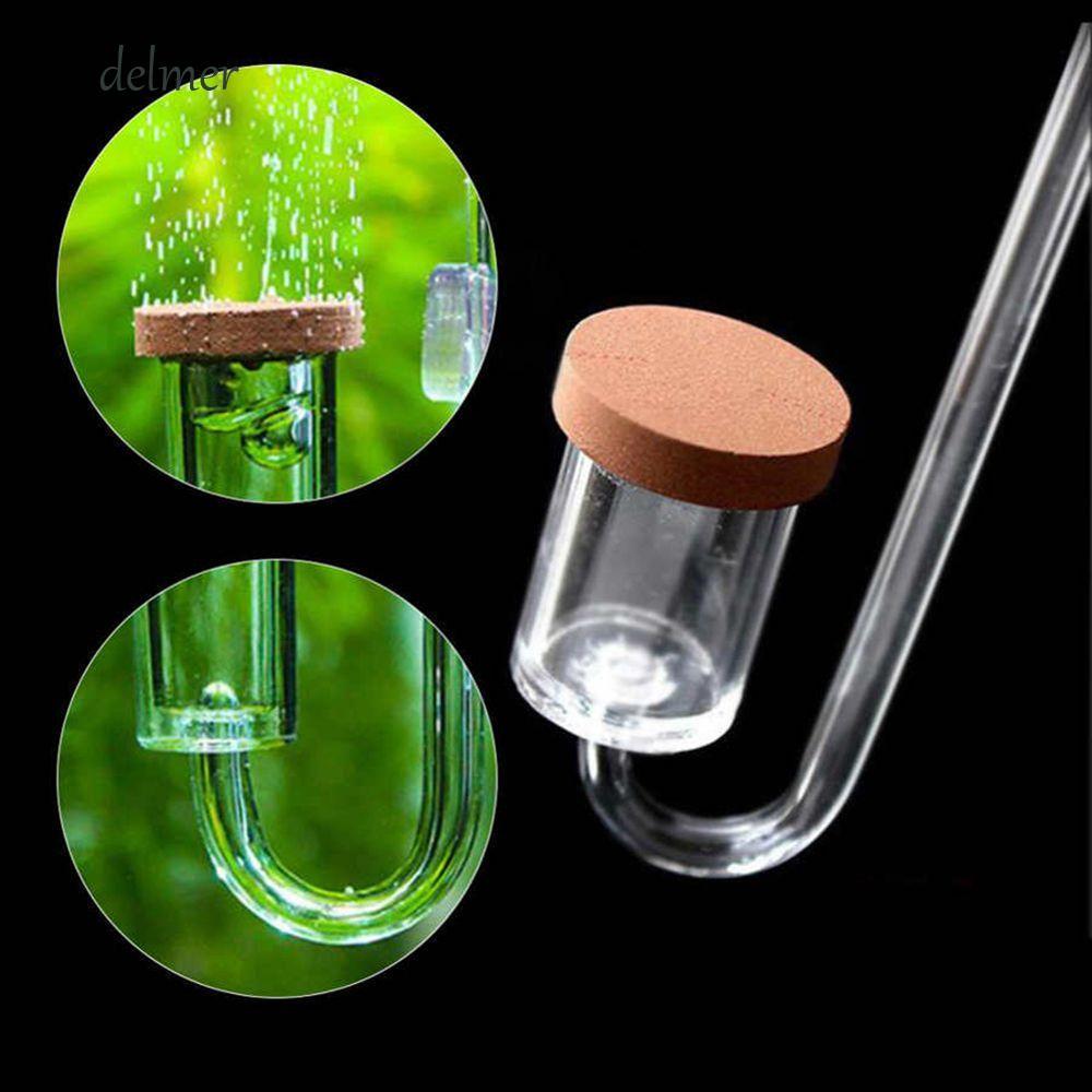 DELMER CO2 Diffuser Mini Aquarium Live Plant Reactor โปร่งใสอะคริลิค Bubble Counter