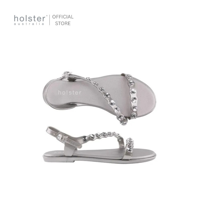 Holster รองเท้าแตะรัดส้นผู้หญิง Lola Solid สี Pewter