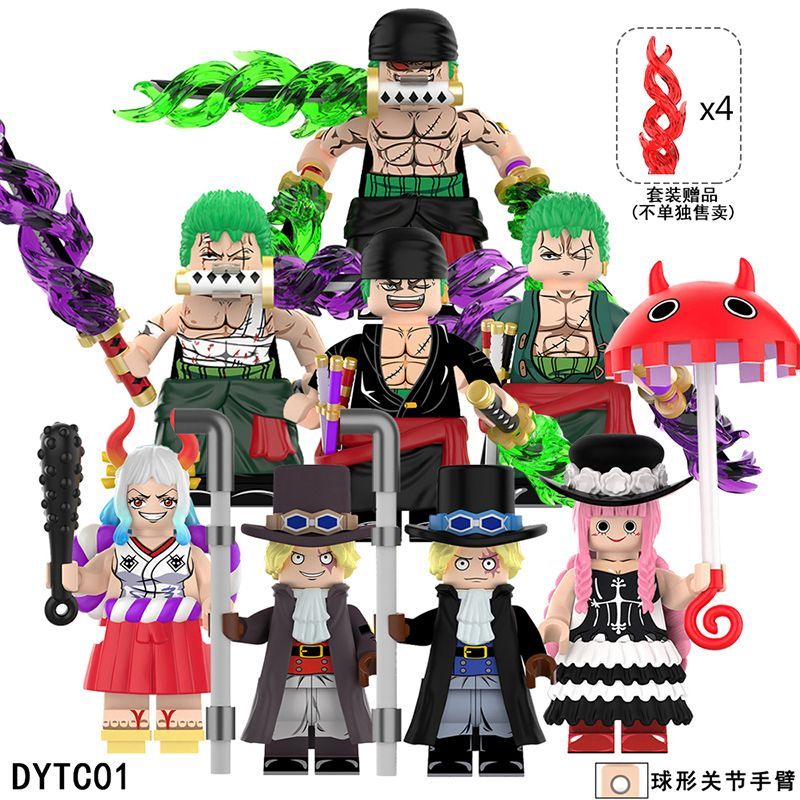 เข้ากันได้กับ Lego One Piece Eustaskid Kaido Kozuki Oden ประกอบบล็อกตัวต่อ Minifigure การศึกษาบล็อกต