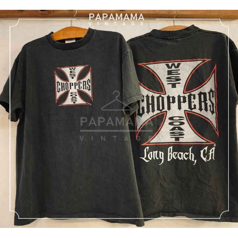 [ WEST COAST ] CHOPPERS Long Beach, CA Bio washed เสื้อวินเทจ เสื้อฮาเลย์ papamama vintage shirt