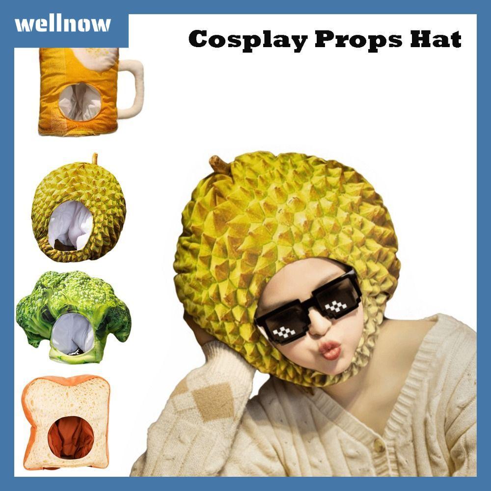 Welnov ฝาครอบหัวแบบการ์ตูน สำหรับคอสเพลย์และการถ่ายภาพ ดีไซน์น่ารักเหมือนทุเรียน