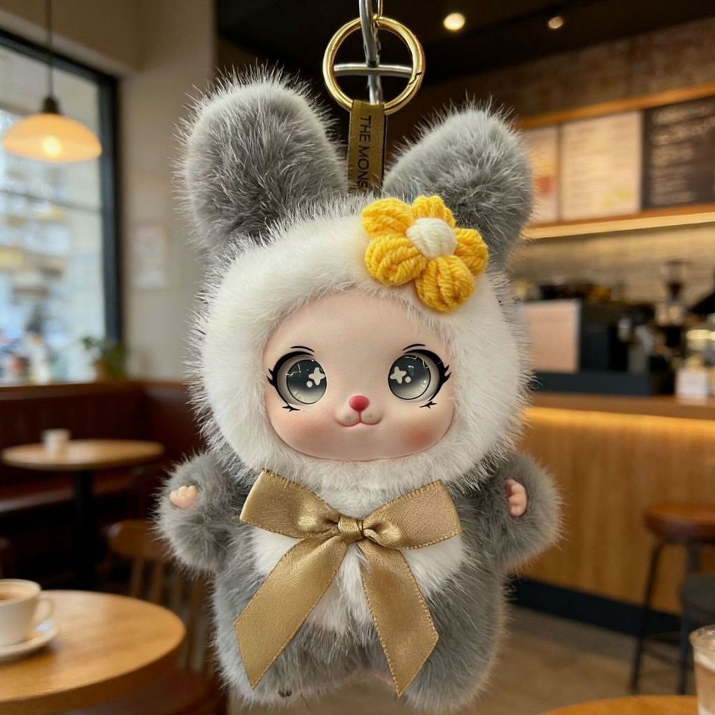 พวงกุญแจตุ๊กตา แมว กระต่าย สาว พวงกุญแจ กล่องตาบอดน่ารักสไตล์ตุ๊กตากระเป๋าเสน่ห์