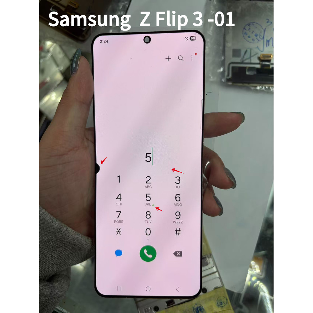 6.7 นิ้วสําหรับ samsung Z Flip 3 F711 จอแสดงผล LCD หน้าจอสัมผัสสําหรับ z flip3 f711b f711u f711n เปล