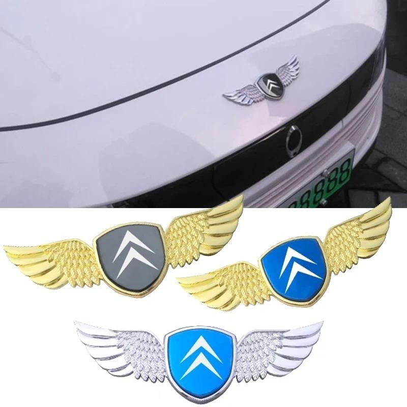 สติกเกอร์โลหะรถยนต์สําหรับโลโก้ Citroen C2 Aircross C4 C4l C5 Saxo C Elysee Ds 3 5 4 6 Xsara Picasso