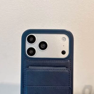 Magnetic Buckle Card Case เคสหนังโทรศัพท์มือถือ เหมาะสําหรับ Apple iPhone17/16/15/14/13/12/11 Series หรูหราธุรกิจหนัง Grain มาพร้อมวงเล็บรวมทุกอย่างกันกระแทก
