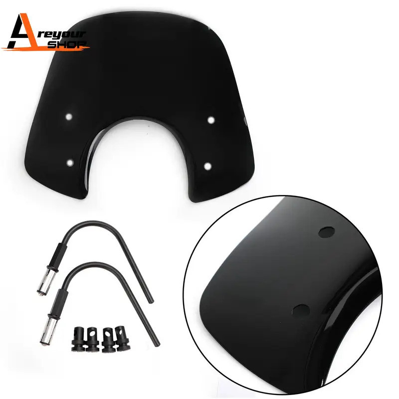 Ar กระจกหน้ารถ Fit สําหรับ Vespa LX50 LX125 LX150 GT200 GTS300 Super Black