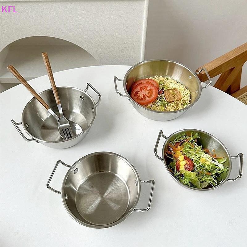 (KFL) สแตนเลสหม้อข้าวอาหารทะเลทําอาหารบ้าน Paella Pan Picnic Sna แผ่นเครื่องครัว Saucan หม้อแห้งพร้อ