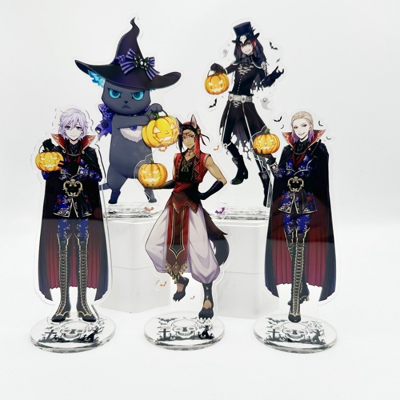 Twisted-Wonderland Key Chain All Saints Day แผ่นตกแต่งโต๊ะโคมไฟฟักทอง Standee Idia Shroud อะคริลิคตุ๊กตา Jamil Viper ของขวัญ