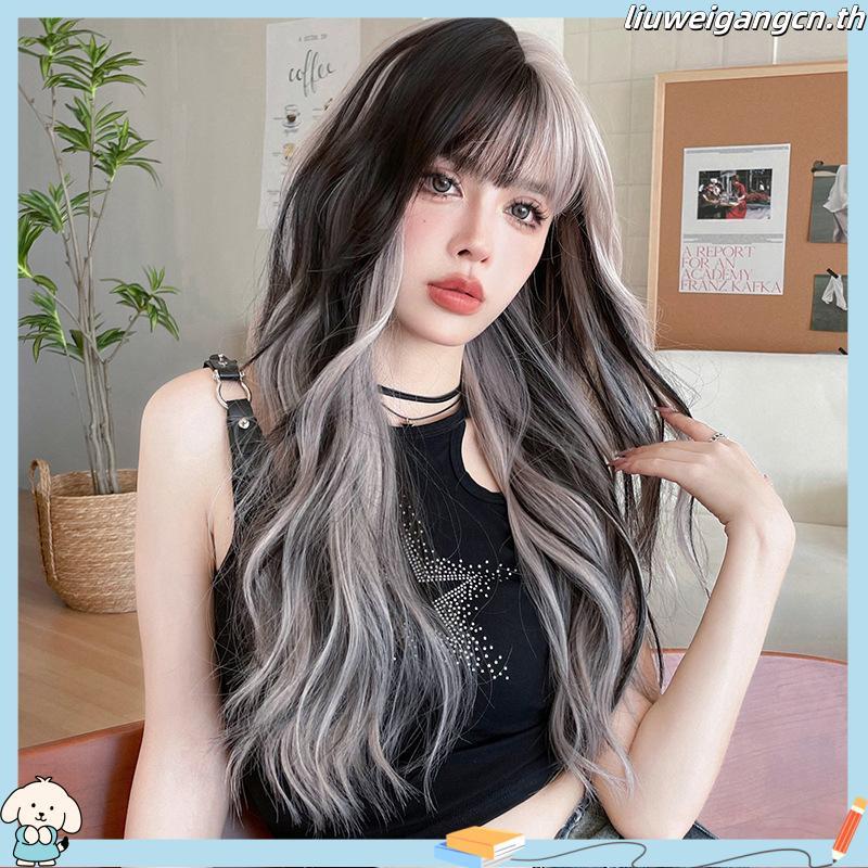 7jhh WIGS MW9104 ขายดี วิกผมหยิกยาว ไฮไลท์ สีเงิน สีเทา สีชมพู สําหรับผู้หญิง