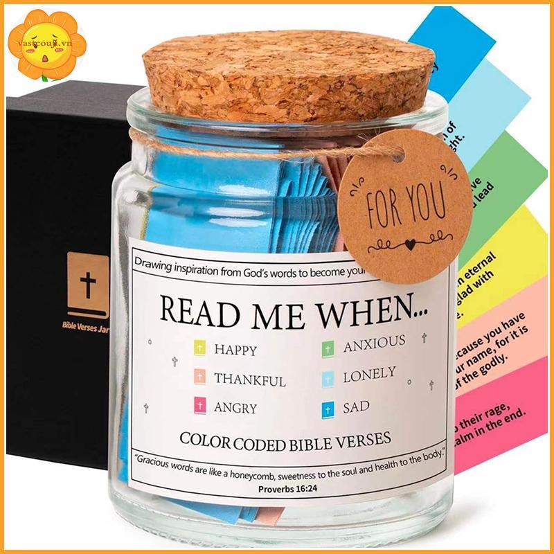 VASTJI Bible Verse Jar สเปน Scripture สวดมนต์ Hope Bible Verse Jar ตกแต่งบวกคิดอารมณ์สนับสนุนสวดมนต์