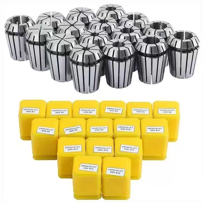 ER Collet ชุด ER11 ER16 ER20 ER25 ER32 ER40 ความแม่นยําสูงเกรด 0.015 มม.ผู้ถือเครื่องมือ CLAMP ER ฤด