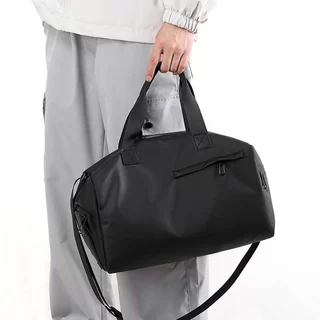 BAGS กระเป๋าสะพายข้าง กระเป๋าใส่ของสุดสัปดาห์ กันน้ำ ใบใหญ่ วัสดุหนัง PU เดินทางใส่เสื้อผ้า