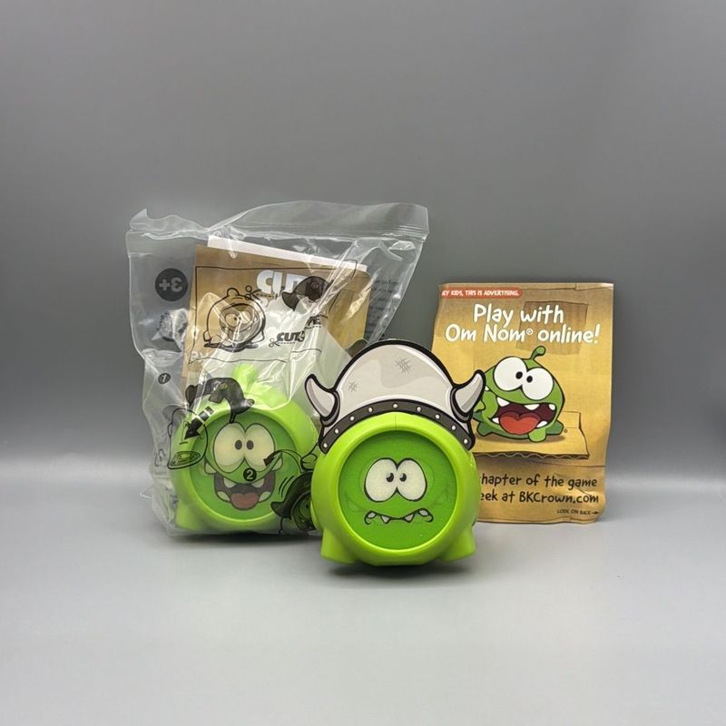 Burger King Burger King ตัดเชือก Orm Nom Viking Face-Chang ตุ๊กตาของเล่นเด็กหายาก yy4.29
