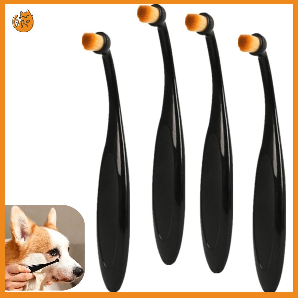 Pet Tear Stain Remover Brush Applicator Grooming Eye Care Brush Soft Fiber Applicator สําหรับสุนัขแมว