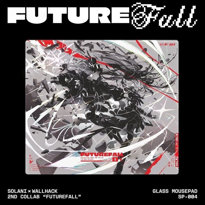 Vohac SP004 แผ่นรองเมาส์กระจกนิรภัย Futurefall Futurefall FPS เฉพาะ