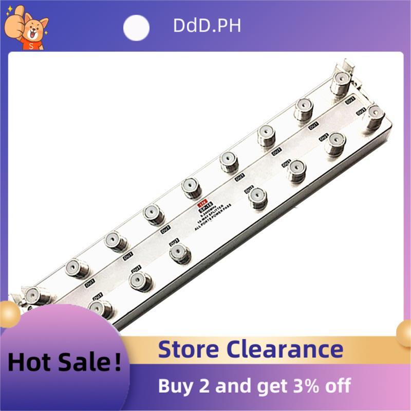 5-2400 MHz 16 Way Out Cable TV Splitter สัญญาณ Booster Distribution สําหรับเครื่องผสมสัญญาณ Satellit