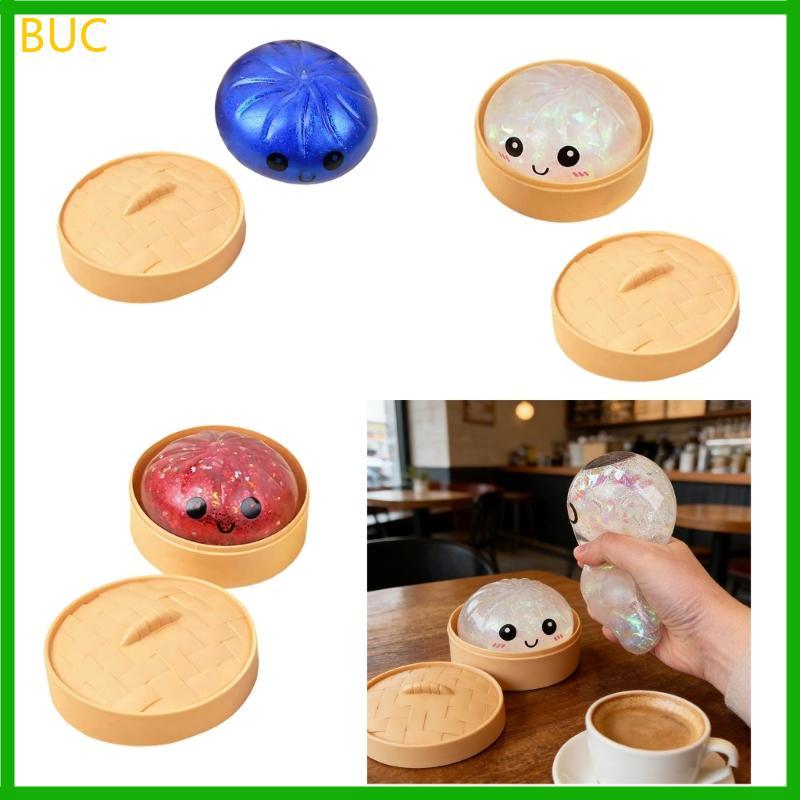 BUC Soft TPR พลาสติก Baozi บีบของเล่นแบบพกพาที่สมจริงอุปกรณ์เสริมคอสเพลย์สําหรับห้องเรียนสํานักงานหร