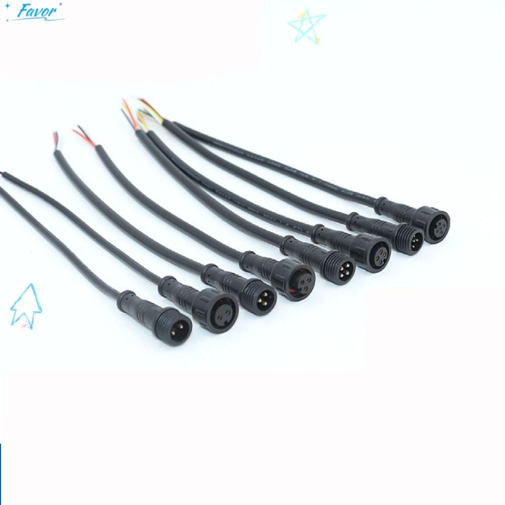 FAVOR ชายหญิง LED Connector, 20 ซม.2Pin 3Pin 4Pin 2Pin 3Pin 4Pin แจ็ค, ไฟ LED Connector สายสีดํา IP6