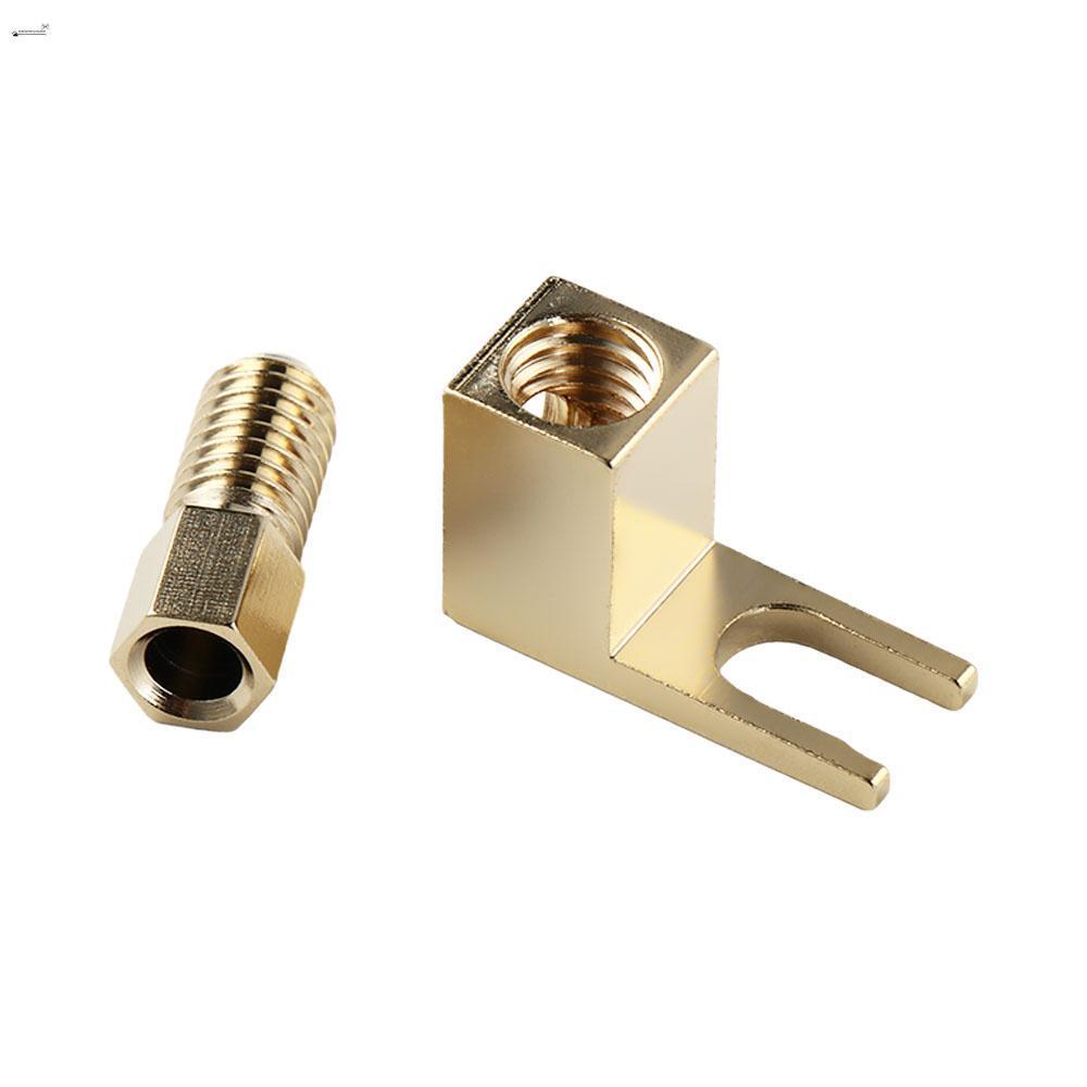 STATIONERYSTUDIO U Spade Connector โลหะ 1 PC Spade อะแดปเตอร์ปลั๊กปลั๊กกล้วย Y ประเภทลําโพง Spade Pl