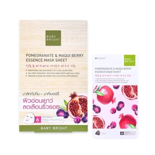 (6แผ่น/กล่อง) Baby Bright Essence / Booster / 5mins Mask Sheet มาสก์หน้า เบบี้ไบร์ท