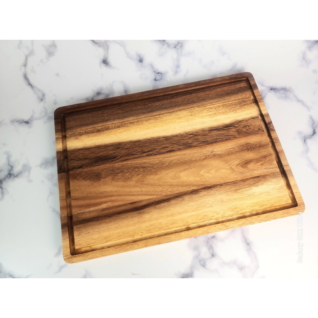 MINIWOODเขียงดิบ เขียงไม้ไม่ทำสี เขียงไม้จามจุรีWooden cutting board