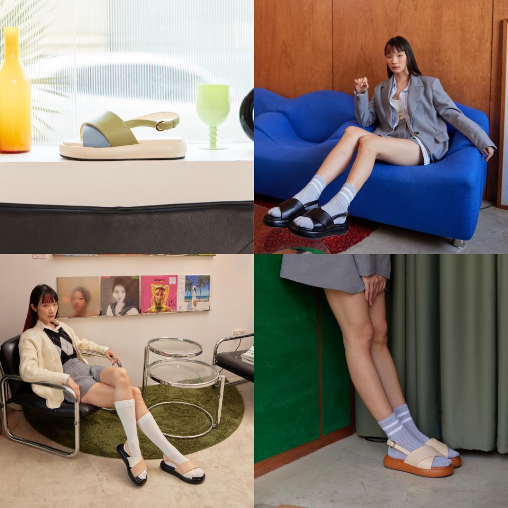 【SALE】ลด20% โค้ด"8T2Z4A"รุ่นใหม่ The Street Wear Studio - June Sandals | รองเท้ารัดส้น พื้นสูง 3 ซม 