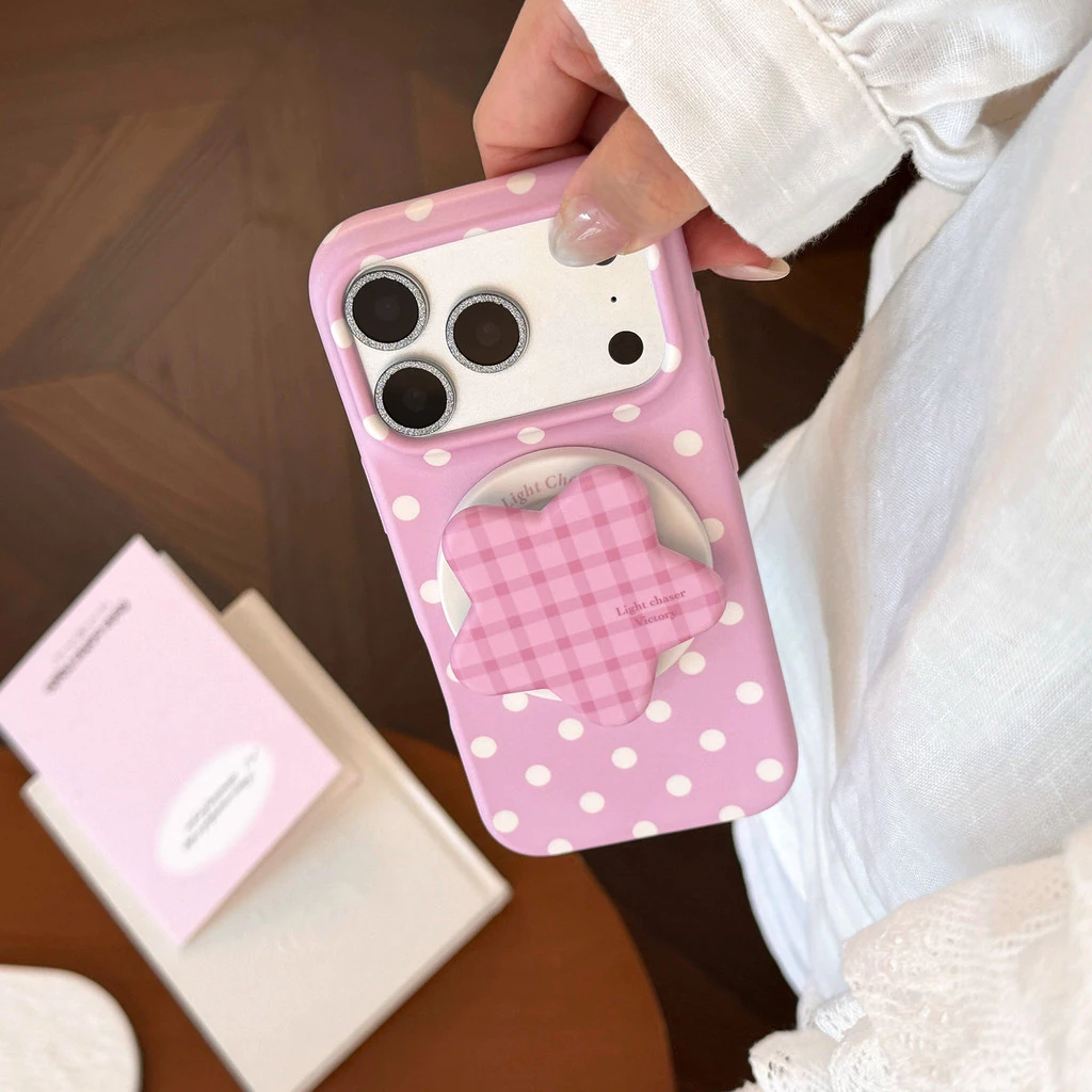 Magnetic Attachment Type เคส iPhone ลายจุดสีชมพูเหมาะสําหรับ iPhone 17 Pro Max 17 16 15 14 iPhone13 thumbnail 10