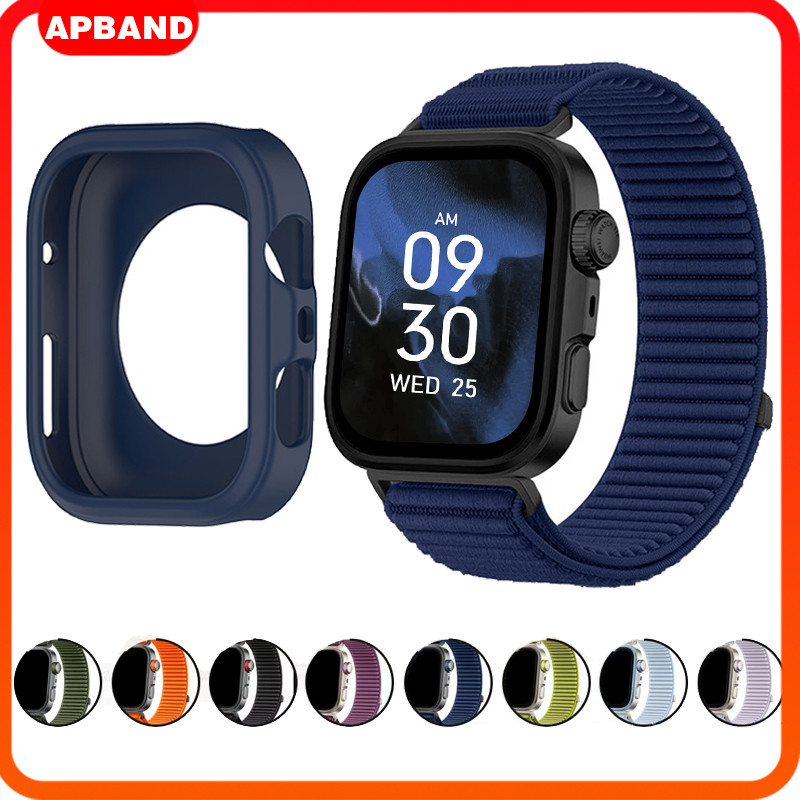 กรณีซิลิโคนป้องกัน Gores + สายไนล่อน for Huawei Watch Fit 5 4/5 4 Pro/3ยางอ่อนเชลล์กันชนฝาครอบหน้าจอป้องกันป่า