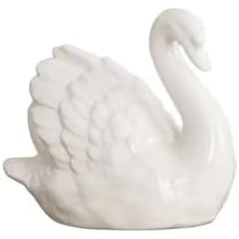 Ceramic Swan Ornaments,White Swan Statue,Swan Shape Plant Container,Decorative Succulents Pot Plante