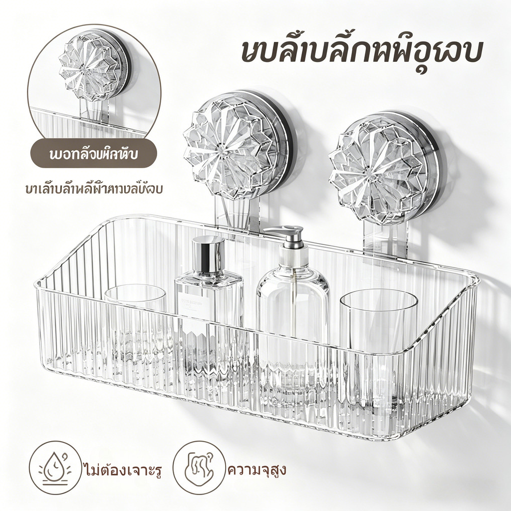 ติดผนังห้องน้ำห้องน้ำชั้นวางของห้องน้ำ