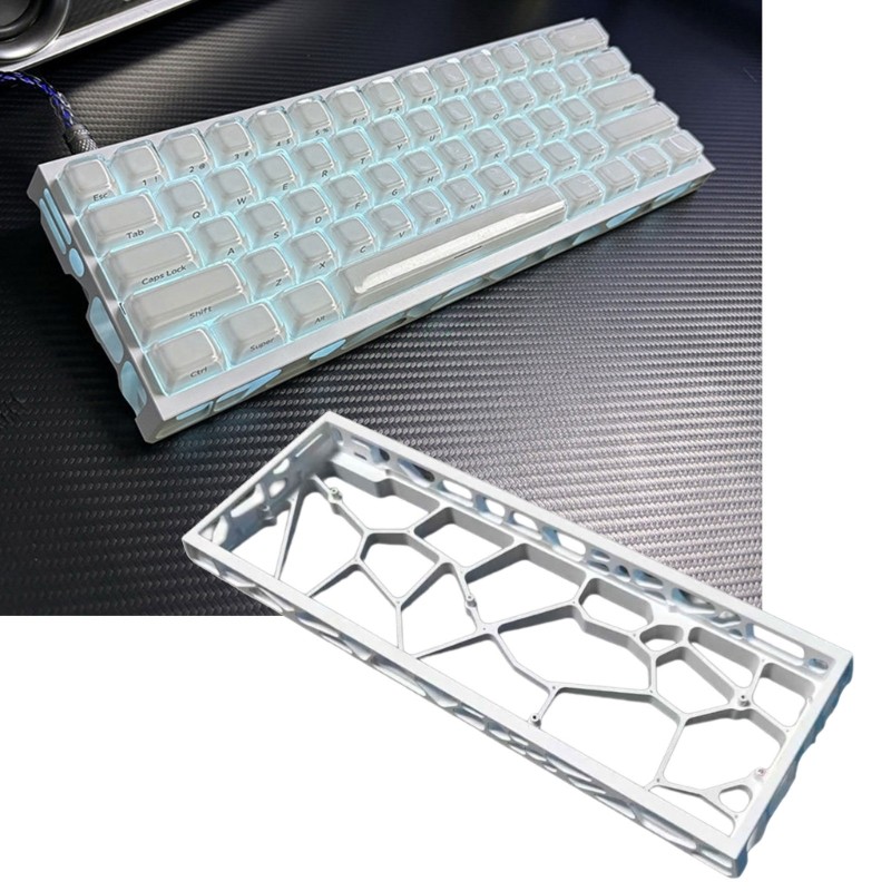 CH* Metal Aluminium GH60 Keyboard Frame Case เสริมการระบายอากาศสําหรับ GH60 GT60 Mechancial Keyboard
